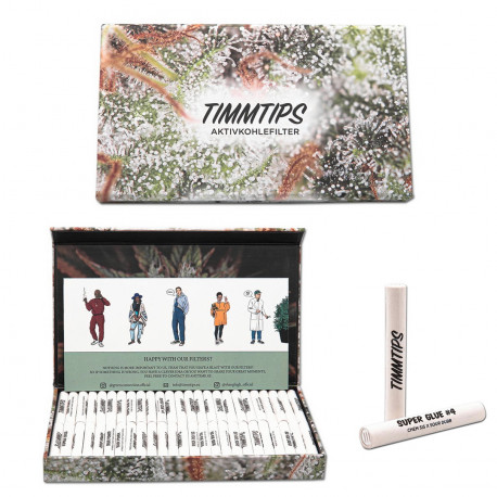 4T. Box with 60 activated carbon filters «TIMMTIPS» Ø 6 x 40 mm
