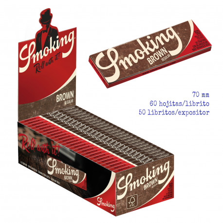 4T. Expositor con 50 libritos de papel nº 8 «Smoking» Brown