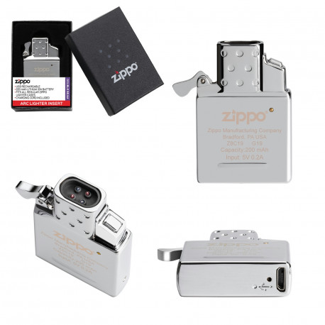 3T. "Zippo" Double Arc Rechargeable USB Insert