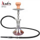 3T. 36 cm Shisha stainless steel. and transparent and red glass
