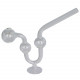 1T. 14 cm Pipa de cristal transparente con soporte