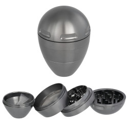 T1. Silver 4-part metal grinder