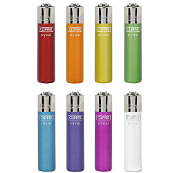 4T. Display with 48 Clipper lighters «CRYSTAL RAINBOW»