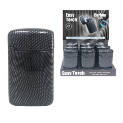 3T. Display  9 turbo jet lighters «Easy Torch 8» Carbon 3 flames w/cigar punch