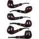 3T. Collection 6 Wooden Hookahs «Jean Claude» Filter 9mm
