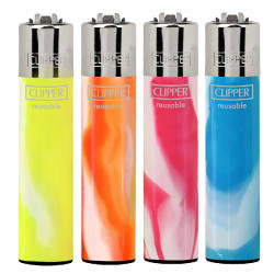 4T.Display with 48 Clipper lighters «FLUO NEBULA»