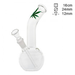 3T. 16 cm bong de cristal transparente