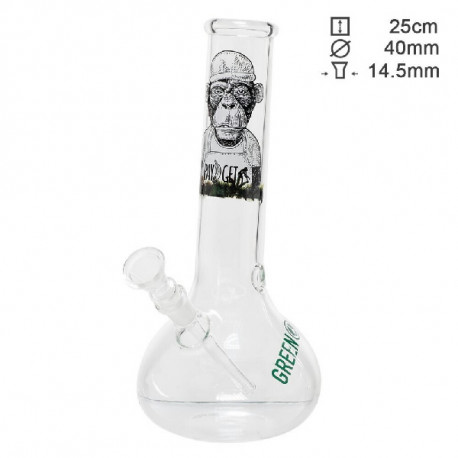 3T. 25cm clear glass bong