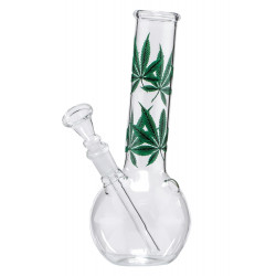 3T. 22 cm. Glass bong «Leaves»