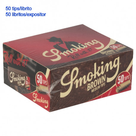 4T. Expositor de 50 unidades «Smoking» filters tips Medium Size Brown