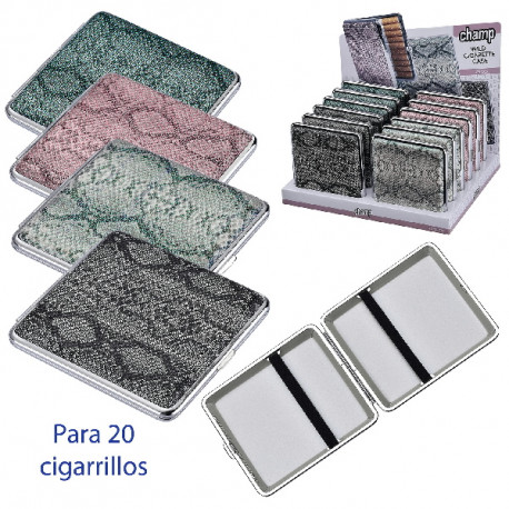 3T. Display with 12 cigarette cases «Champ Wild» for 20 cigarettes