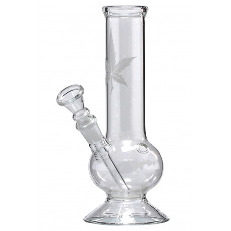 3T. 21 cm. Spherical glass bong (waterpipe) «Leaf»