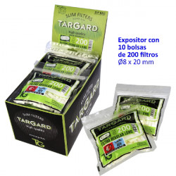 5T. 200 filters 8 mm. «REGULAR LONG» Display «Tar Gard» with 10 bags