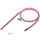 3T. Manguera de silicona para shisha 1,5 m con boquilla alumninio camuflaje rosa