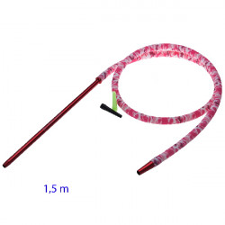 3T. Manguera de silicona para shisha 1,5 m con boquilla alumninio camuflaje rosa