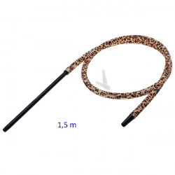 3T. Manguera de silicona para shisha 1,5 m con boquilla alumninio leopardo