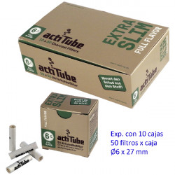 4T. Expositor con 10 cajas 50 filtros «ActiTube» Ø 6 mm. carbón activo