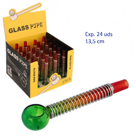 1T. Expositor 24 Pipas cristal 13,5 cm
