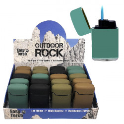 3T. Expositor 20 encendedores turbo jet «Easy Torch 8» Outdoor Rock