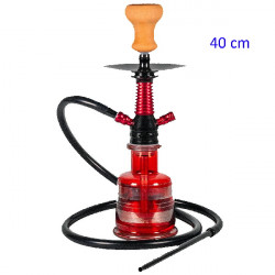 3T. 40 cm. Shisha «MASCAT» roja de cristal