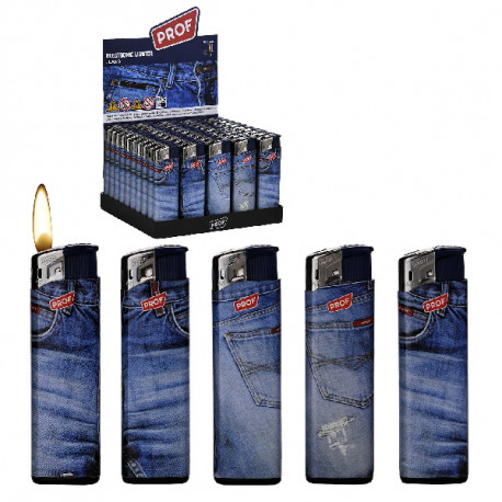 3T. Expositor con 50 encendedores piezo «Prof jeans»
