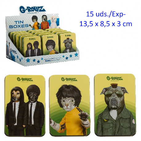3T. Display con 15 cajas de metal 13x8,5x3 cm. «G-Rollz»