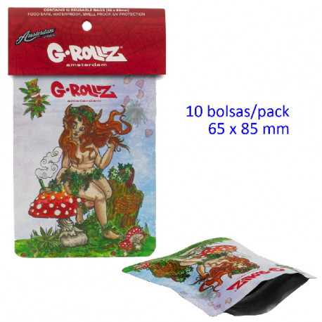 3T. Pack con 10 bolsas 6,5 x 8,5 cm. «G-Rollz Vondel Nymph»