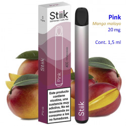 4T. Vape pen disposable «Stiik» Pink 20 mg. Malay mango flavor