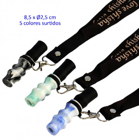 4T. Boquilla para shisha + lanyard - Colores surtidos aleatorios