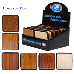 3T. Expositor con 12 pitilleras de metal «Cool» para 20 cigarrillos