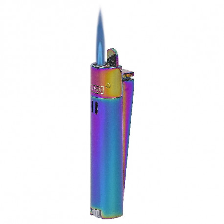 4T. Clipper metal «JET FLAME ICY»  Exp. 12 encendedores con estuche