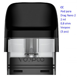 4T. Pod para Drag Nano 2 2ml (3pcs) 0.8 ohm - Voopoo