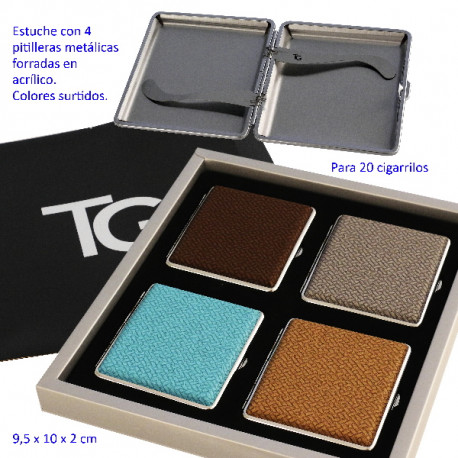 1T. Expositor con 4 pitilleras «TG»  para 20 cigarrillos