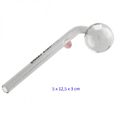 5T. 12 cm. Pipa de cristal