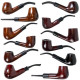 3T. Colección 12 Cachimbas madera «Mr. Pipe» filtro 9 mm.