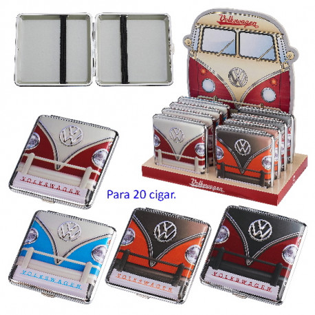 3T. Expositor con 8 pitilleras de metal «VW Bus» para 20 cigarrillos