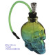 1T. Bong cristal calavera 6 x 14,5 cm colores aleatorios