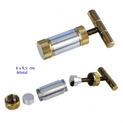 1T. 9,5 cm prensapolen metal oro/plata
