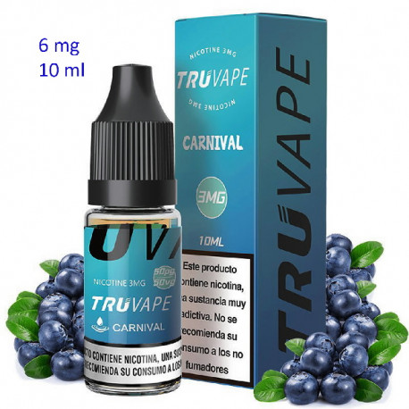 3T. e-liquid Carnival 6 mg. envase 10 ml. «TRUVAPE»