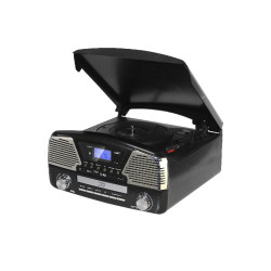 5T. Black digital radio «RETRO» AM-FM, with tourntable/USB/SD and Cd´s player