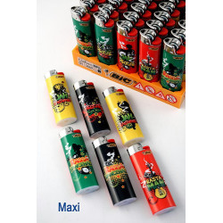 4T. Display with 50 lighters BIC Maxi «Rastafari» assorted
