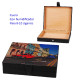 3T. Humidor de cuero «CUBA» con humidificador para 8-10 cigarros