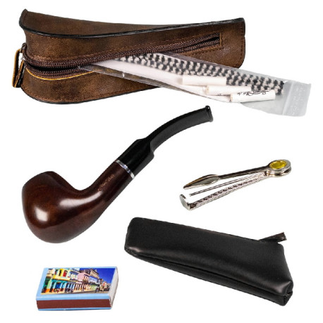 3T. Set de iniciación «Mr. Pipe» con cachimba y accesorios.