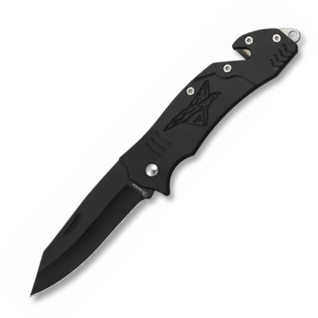3T. 7 cm. hoja Navaja Albainox negra en blister