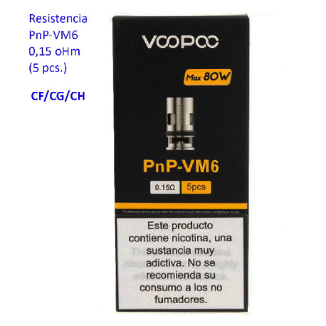 4T. Resistencia PnP-VM6 0.15 ohm (5pcs) - Voopoo