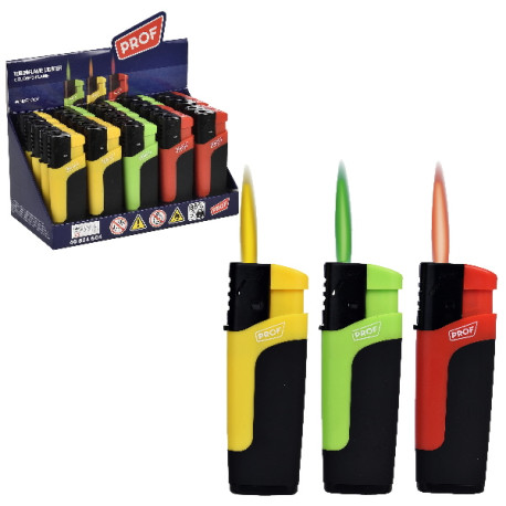 3T. Expositor con 25 encendedores turbo «Prof» fancy color