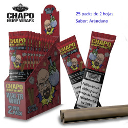 3T. «El Chapo» Hemp Wrap Waltr Whit Exp. 25 packs de 2 hojas  de papel aromatizado