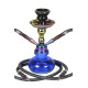 3T. 25 cm. Shisha «Rainbow» cristal azul y cuerpo iridiscente, con 2 mangueras