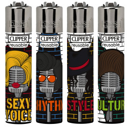 4T. Clipper «I LOVE MUSIC 2C» Exp. 48 encendedores