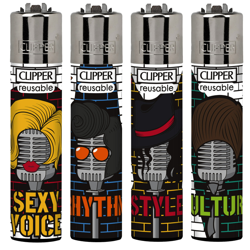 Briquet Clipper Collection I Love Music 2A - GB The Green Brand